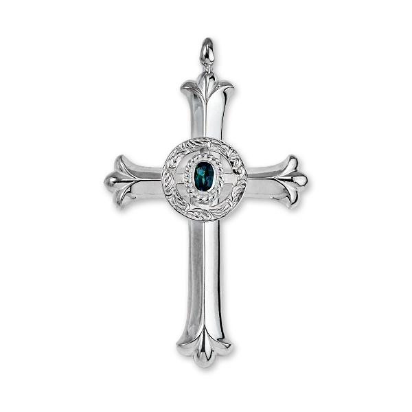 鷲見太郎 Pendant ペンダント】クロスペンダントw/レインボートパーズ