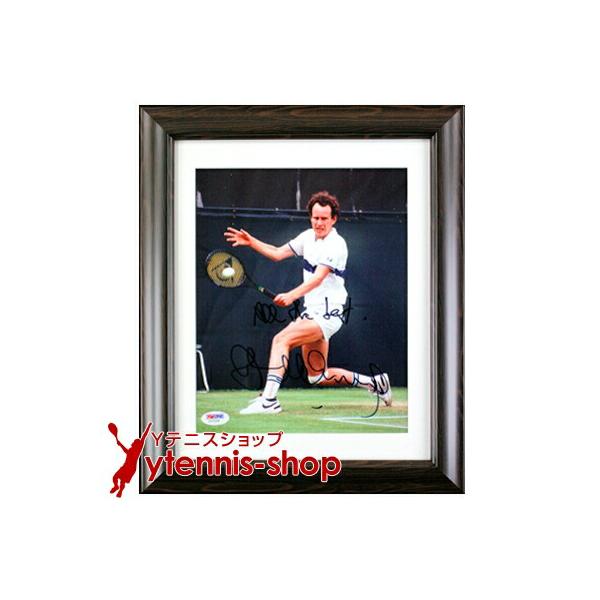 レア!! ジョン・マッケンロー選手 直筆サイン入り記念フォトパネル PSA