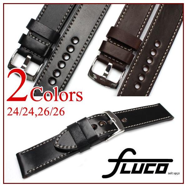 ドイツ製 時計ベルト 腕時計バンド FLUCO Horween Shell Cordovan 24