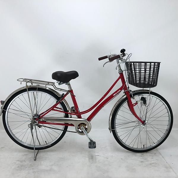 26インチ 自転車 赤 本体 中古 直接引き渡しのみ 10%OFF】中古 自転車 激安 軽快車 国内メーカー LOCOCO 26インチ 変速