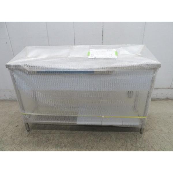 G1669未使用品◇タニコー◇ステンレス製舟形2槽シンク 1500×450×900 