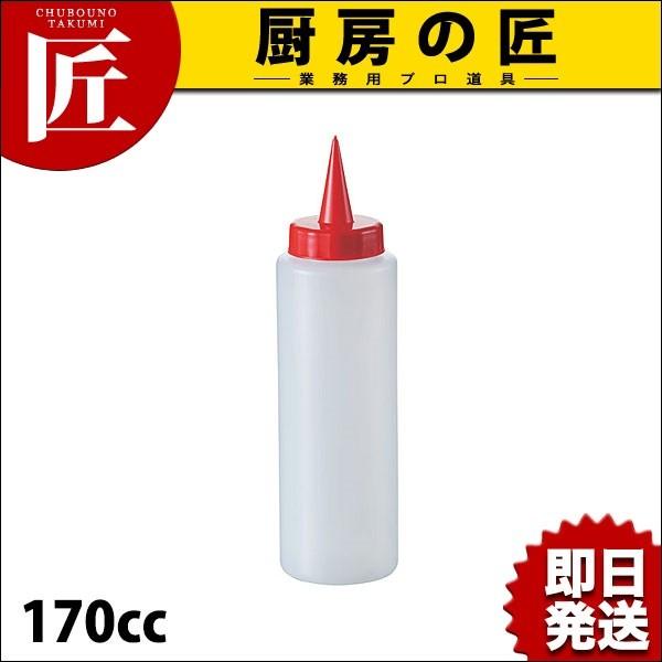 【業務用厨房機器のキッチンマーケット】★ディスペンサー 170(170cc) キャップ赤/本体白【N】規格：[170cc]    外径×高さ：φ45×H165mm材質：ポリエチレン<br>[04-0017-0301]