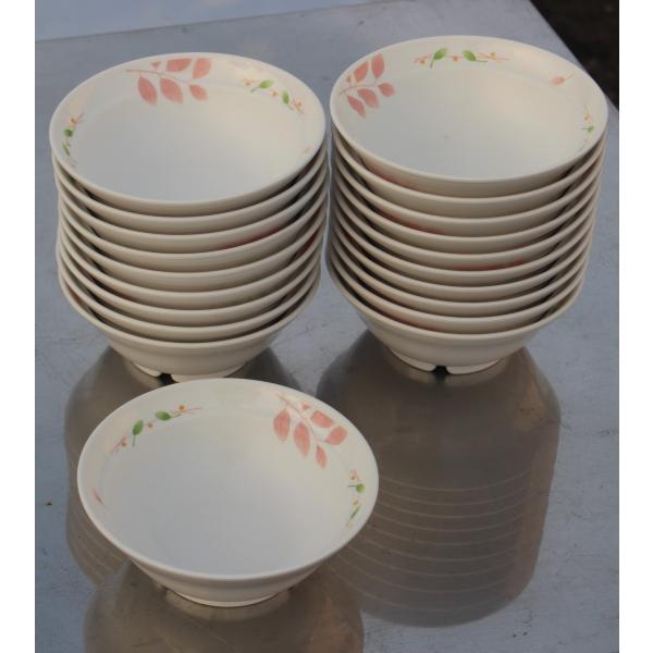 ★送料込み wz7617 sanshin メラミン 食器 21個セット お椀 小椀 煮物椀 中古 厨房 飲食店 和食 居酒屋 屋台 料亭 旅館 葉音