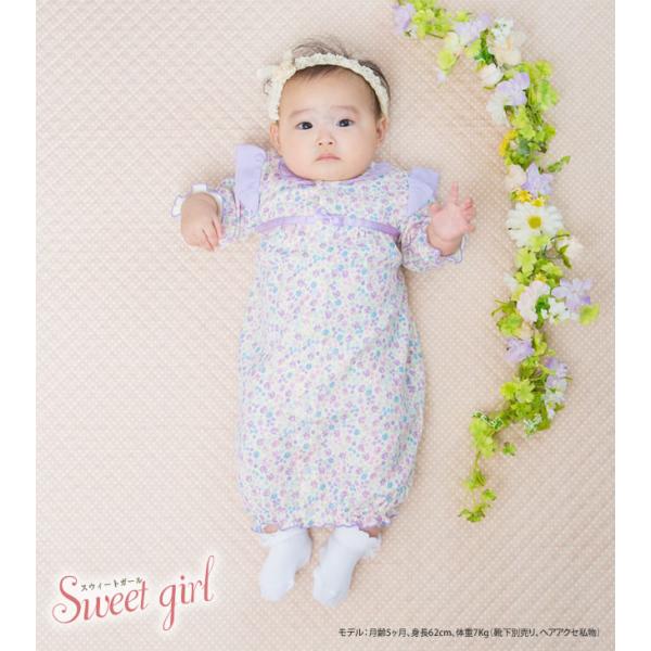 ベビー服 赤ちゃん 服 ベビー ツーウェイオール 女の子 新生児 出産祝い 出産準備 スウィートガール 小花柄シフォンフリル新生児ツーウェイオール Buyee 日本代购平台 产品购物网站大全 Buyee一站式代购 Bot Online
