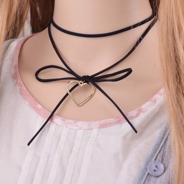 革紐 チョーカー ネックレス リボン 蝶結び オープンハート ゴスロリ ハート ゆめかわいい ふんわり Buyee Buyee Japanese Proxy Service Buy From Japan Bot Online