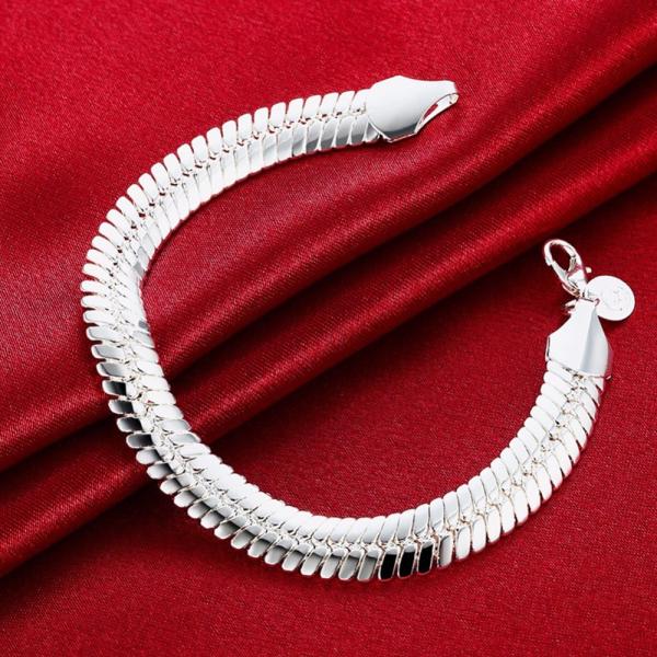 メンズ 蛇骨 ブレスレット シルバー スネーク ブレス アクセサリー