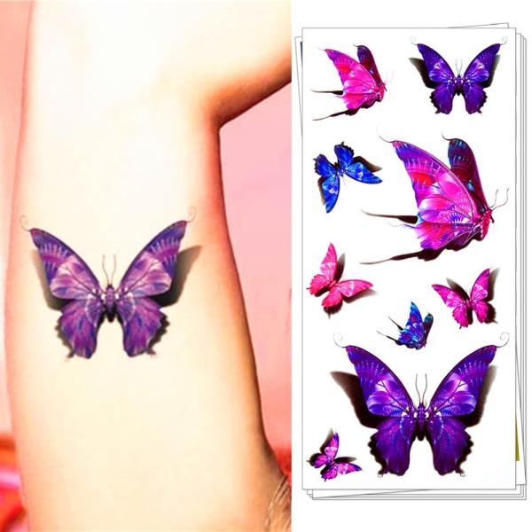 タトゥーシール 本物 3d 蝶 バタフライ 蝶々 紫 タトゥー シール ボディシール Tatoo 入れ墨 刺青 転写 防水 オマケ付 Buyee Buyee 日本の通販商品 オークションの代理入札 代理購入