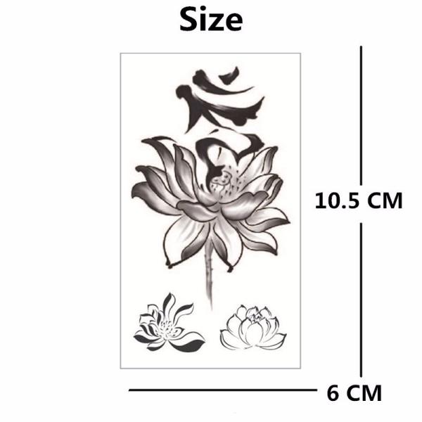 タトゥーシール 花 華 蓮 梵字 般若心経 本物 白黒 入れ墨 刺青 蓮の花 ボディアート タトゥー シール 隠す 防水 リアル オマケ付 Buyee Buyee Jasa Perwakilan Pembelian Barang Online Di Jepang