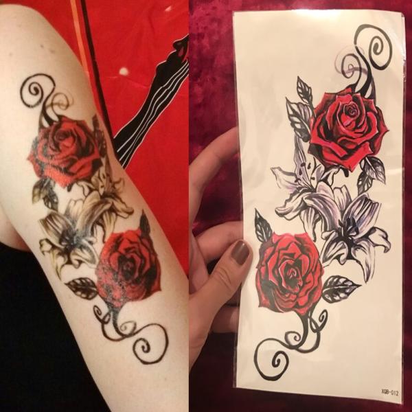 タトゥーシール 花 リアル 赤い薔薇 バラ 薔薇 ばら Rose ボディシール Tatoo 入れ墨 刺青 転写 防水 隠す ボディアート オマケ付 Buyee Buyee 提供一站式最全面最專業現地yahoo Japan拍賣代bid代拍代購服務 Bot Online