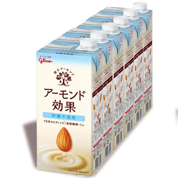 江崎グリコ アーモンド効果 砂糖不使用 1000ml 6本