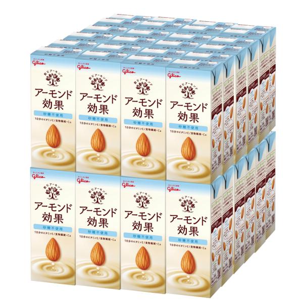 グリコ乳業 アーモンド効果 砂糖不使用 200ml紙パック×24本入｜ 送料別