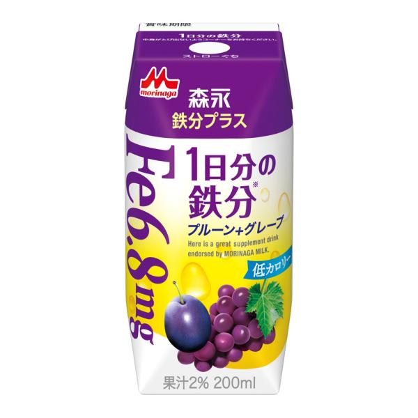 森永乳業 鉄分プラス 1日分の鉄分 200ml 24本