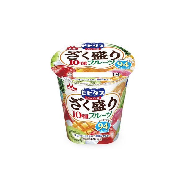 送料無料 北海道・沖縄県は別途送料がかかります。10種類のフルーツが一度に摂れて、食べごたえ満足でありながら僅か98kcalの中容量タイプのビフィズス菌入りフルーツヨーグルト。ビフィズス菌BB536を使用していて、おいしくおなかの健康を気遣...