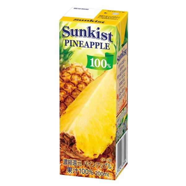 森永乳業 サンキスト１００％パインアップル 200ml 24本×２ケース　