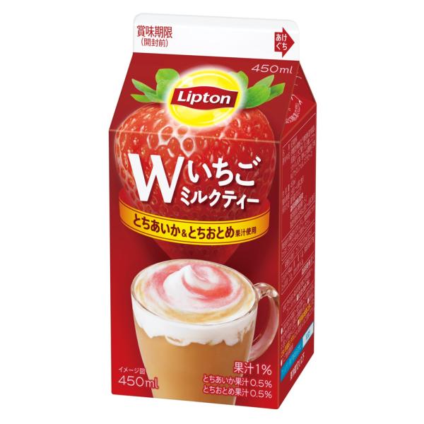送料無料 北海道、沖縄は別途送料がかかります。期間限定発売「とちあいか」と「とちおとめ」の2種類のいちご果汁をベストバランスでミックスしたミルクティー。世界の茶の専門家リプトンが厳選した香り味わい豊かなケニア産茶葉を100%使用。原材料：砂...
