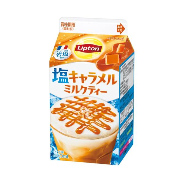 森永乳業 リプトン 塩キャラメルミルクティー 450ml 6本