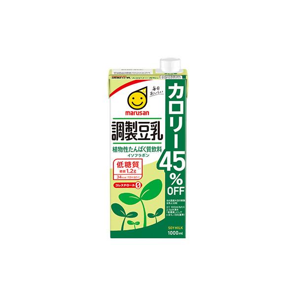 マルサンアイ 調製豆乳 カロリー45％オフ 1000ml 6本×3ケース(18本)