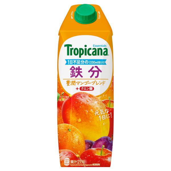 キリン トロピカーナ エッセンシャルズ 鉄分 1000ml 6本×2ケース