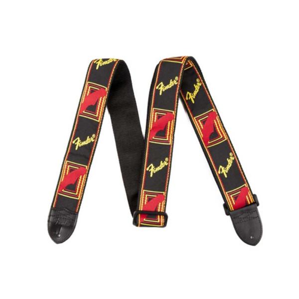 Fender 2" Monogrammed Strap Black/Yellow/Red ギターストラップ多くのギタリストに支持される定番中の定番フェンダーモノグラムストラップ。耐久性に優れた織り生地を表地に使用し、ストラップ全体に刺繍され...