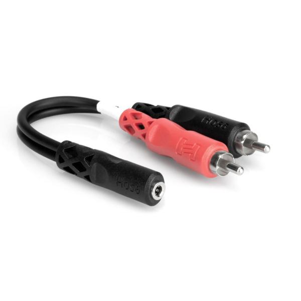 Hosa YMR-197 ステレオミニメス-RCAオスx2 変換アダプターステレオミニメス（3.5mm TRS）とRCAオス×2を採用した変換ケーブルです。ステレオの信号をRCAのLRに変換する事が可能です。プラグ：ステレオミニメス - R...