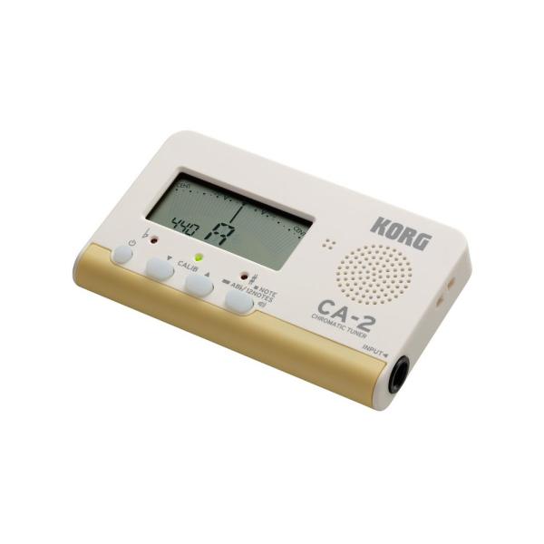 KORG CA-2 クロマチックチューナー  大きい音名表示でさらに見やすく。  ブラス・バンドやオーケストラに最適なコンパクト・チューナー、スタイリッシュにリニューアル。  優れた基本性能と便利な機能で、ブラス・バンドやオーケストラに欠か...