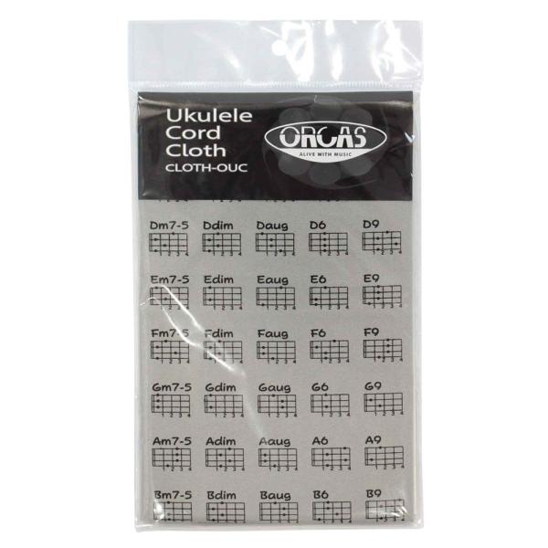 オルカス ウクレレ用 ケアクロス コード表をプリント ORCAS CLOTH-OUC UKULELE CORD CLOTH   GRY ウクレレコードクロス  ORCAS CLOTH-OUC UKULELE CORD CLOTH GRY ウ...