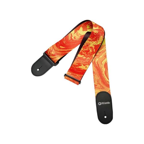 fB}WI Xgbv DD3145 Universe Print with Leather Ends Orange Universe M^[Xgbv Dimarzio