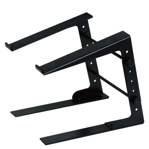 KIKUTANI LT-100B ラップトップスタンド。  ・ラップトップPCはもちろん、CDJ、VJコントローラーなどにも。 ・平らな場所での自立が可能。 ・ロングレッグに変更し、より安定性が向上。 ・組み立てカンタン。 ・スタンド上部に...