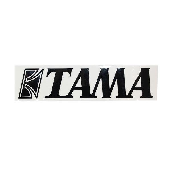 TAMA TLS100BK LOGO STICKERS ロゴステッカーバスドラムのフロントヘッド用ロゴステッカー。カラー：ブラック（黒）サイズ：50mm x 230mm