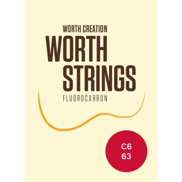 Worth Strings C-6 6弦用 ウクレレ弦釣り糸などで使用される「フロロカーボン」と呼ばれる素材を使った Worth （ワース）弦。特徴は伸びにくく、湿温度の変化に強いという点。「よりヌケの良い音」がお好みの方にオススメです！本...