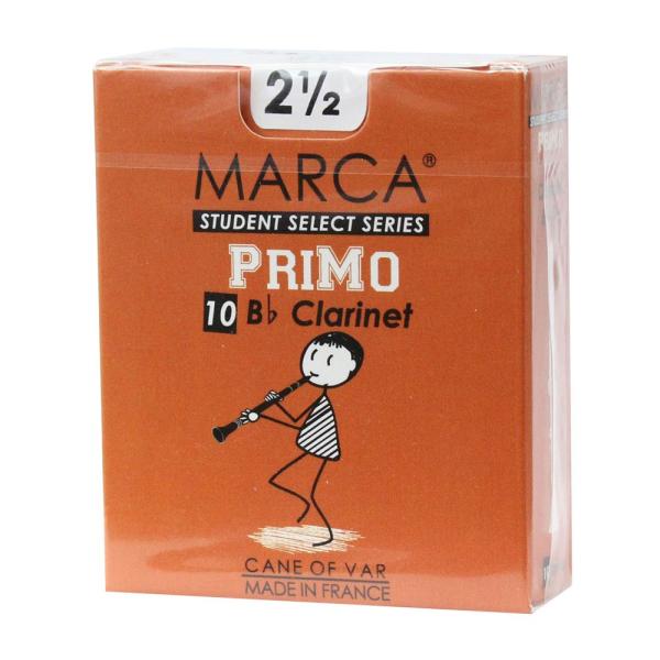 MARCA PRIMO B♭クラリネット リード [2.1/2] 10枚入り※商品の性質上、商品の返品・交換はお受け出来ません。高い品質のケーン材を用いつつも、よりビギナーに向けたリードを、というユーザーからの声に応えて開発されたモデルです...