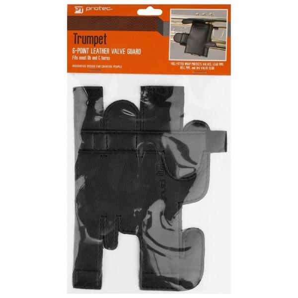 PROTEC L226SP トランペット用レザーバルブガードB♭管/C管ピストントランペット用の革製バルブガードです。L226よりもさらに広範囲を保護する形状となっています。厚手のタイプで、マジックテープで簡単に着脱できます。B♭管/C管ピ...