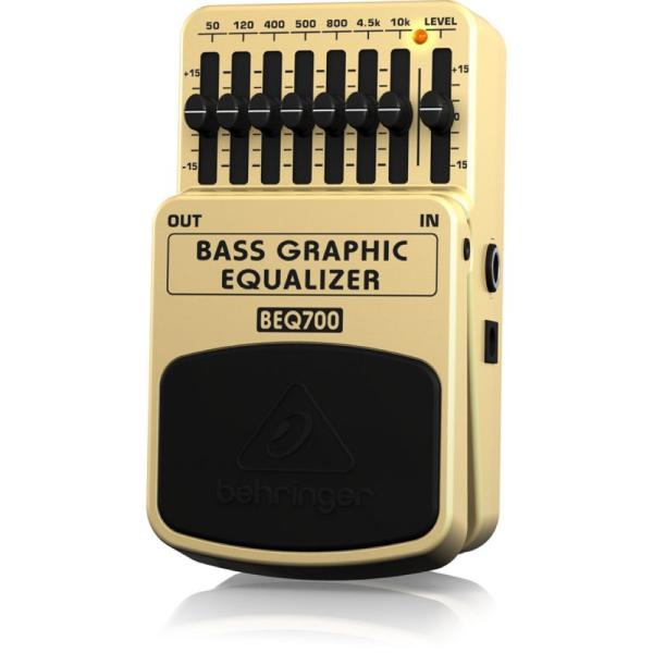 BEHRINGER BEQ700 BASS GRAPHIC EQUALIZER ベース用 エフェクターベース用エフェクトペダル。中音域の柔軟な制御が可能な7バンド・グラフィックイコライザー【特長】・ベースやキーボードの音質調整に便利な7バン...
