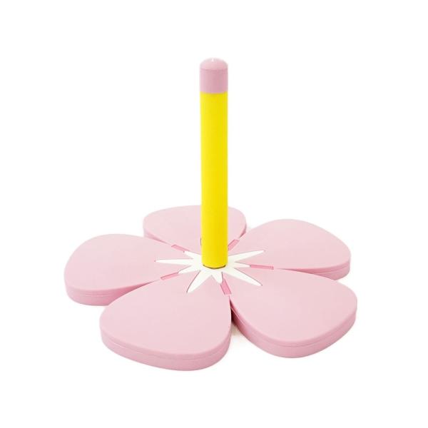 Roi R52-PK フルート用シリコンフラワースタンド ピンクフラワーモチーフのシリコン製フルートスタンドです。ピンはネジ式で止まっていますので取り外し可能。フラットな状態での持ち歩きができます。ロイ　シリコンフラワースタンド　（フルート...