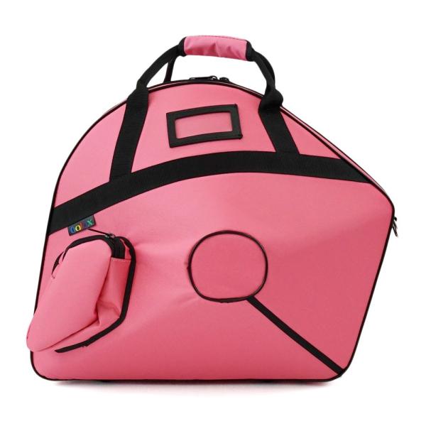 ベルカット専用に作られたケースです。硬質グラスファイバー製で内面の特殊加工により、わずか2,200gの軽さで大人が座っても大丈夫な強度を実現。本体の上にベルが重なる設計で大変コンパクトに収納できます。小物入れ付きです。