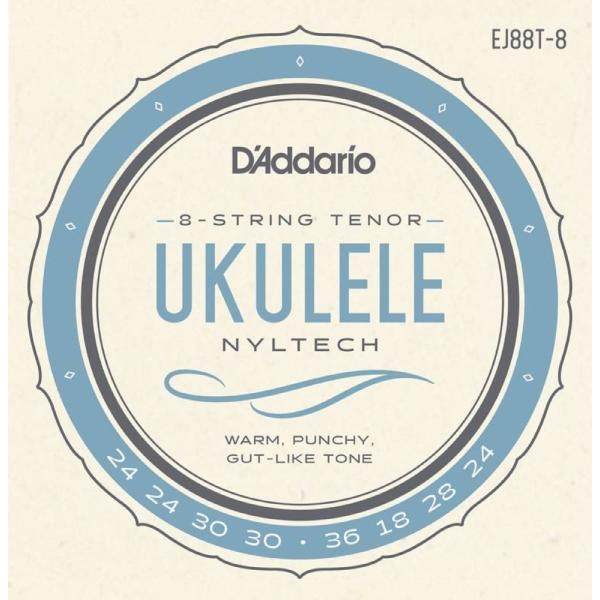 D'Addario EJ88T-8 Nyltech Ukulele strings 8-String Tenor 8弦テナーウクレレ用弦 セット弦