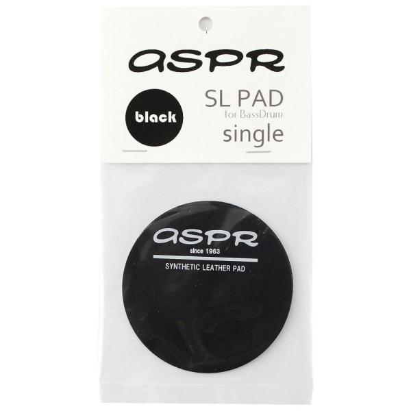 ASPR（アサプラ） SL-PAD single black シングルペダル用 バスドラムインパクトパッド 黒強靭な耐久性を誇るSLヘッドと同じ素材を用いたバスドラム用インパクトパッド。シングルペダル用。直径4.5cm 2枚入りMade i...