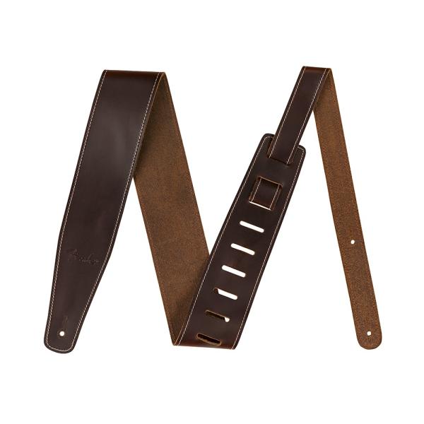 フェンダー Fender Broken-In Leather Strap 2.5" Brown ギターストラップ 革 エレガントで耐久性に優れた、レザーストラップ。表地にはオイルフィニッシュ仕上げの本革を、裏地には5oz(2mm)厚の本革を...