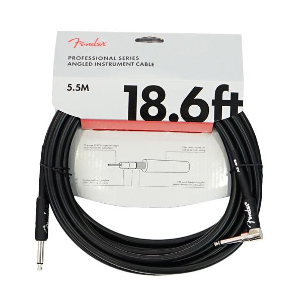 フェンダー Fender Professional Series Instrument Cable SL 18.6' Black ギターケーブル ギターシールド Professional Series楽器用ケーブルは、太めのワイヤーゲージと...