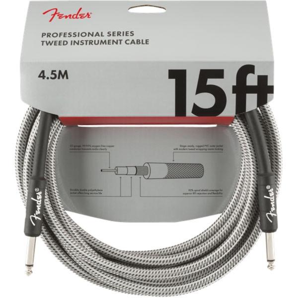 他サイト： フェンダー Fender Professional Series Instrument Cable SS 15' White Tweed ギターケーブル ギターシールドの商品画像