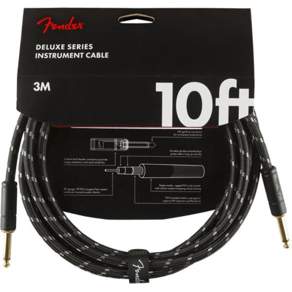フェンダー Fender Deluxe Series Instrument Cables SS 10' Black Tweed ギターケーブル ギターシールド Fender Deluxe Series Instrument Cables S...