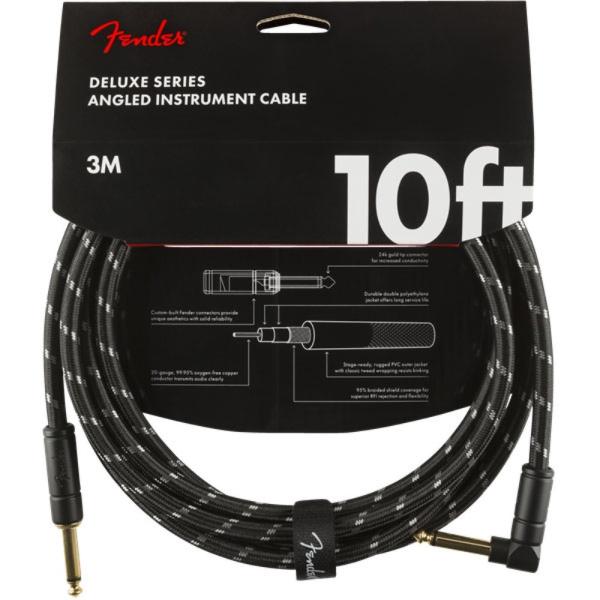 Fender Deluxe Series Instrument Cables SL 10' Black Tweed ギターケーブル