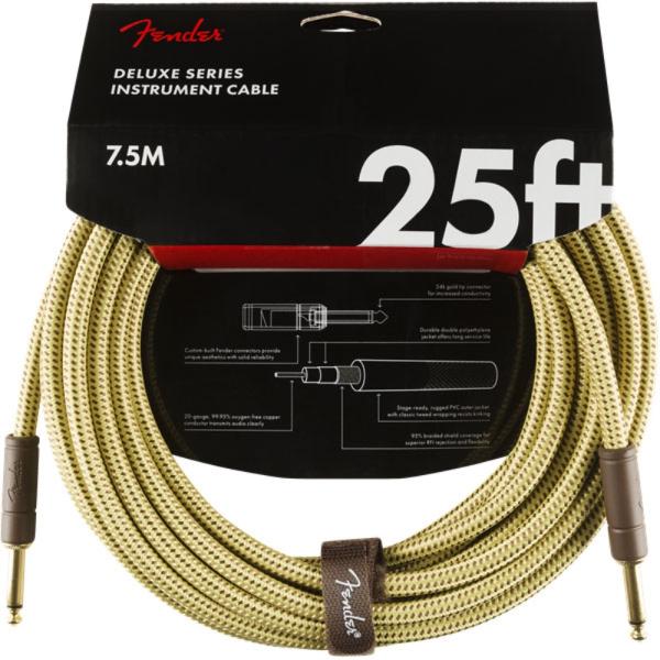 フェンダー Fender Deluxe Series Instrument Cables SS 25' Tweed ギターケーブル ギターシールド Fender Deluxe Series楽器用ケーブルは、最高品位の材と編組シールディングを...