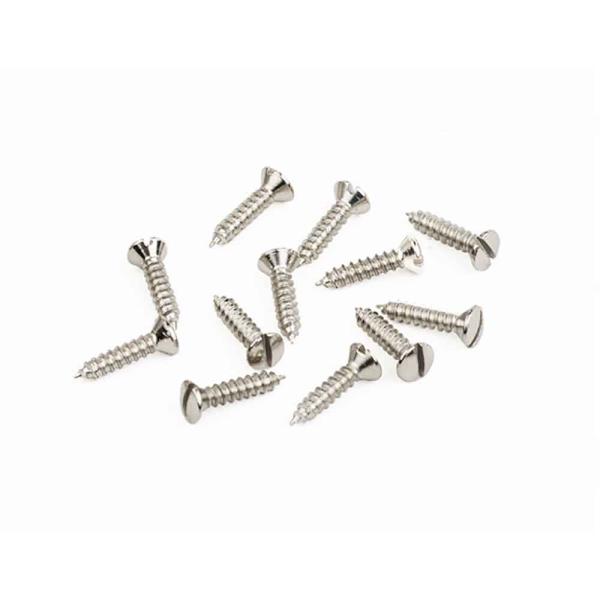 tF_[ Fender American Vintage '52 Telecaster Pickguard/Control Plate Screws 4 x 1/2" Slotted Nickel 12 XN[