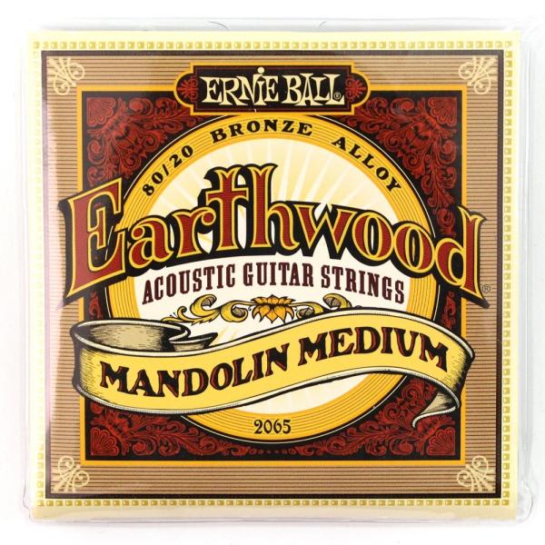 アーニーボール 弦 マンドリン ERNIE BALL 2065 Earthwood Mandolin Medium Loop End 80/20 Bronze 10-36 Gauge マンドリン弦  ERNIE BALL 2065 Eart...