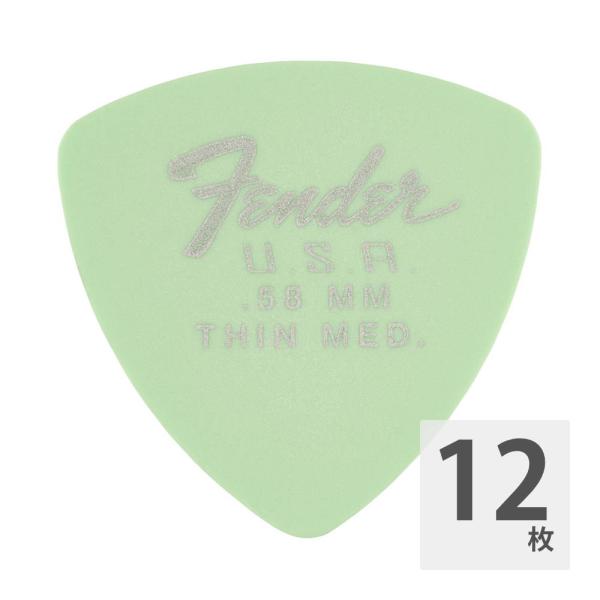 フェンダー ギターピック 12枚 セット 0.58mm 346 Dura-Tone SFG Fender。材料にDuPontが開発したポリオキシメチレン(POM)ベースの熱可塑性物質Delrinを採用。頑丈さと優れた耐クリープ性、耐疲労性、...