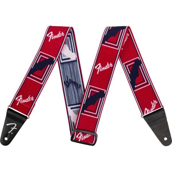 Fender フェンダー Weighless Monogram Strap Red/White/Blue