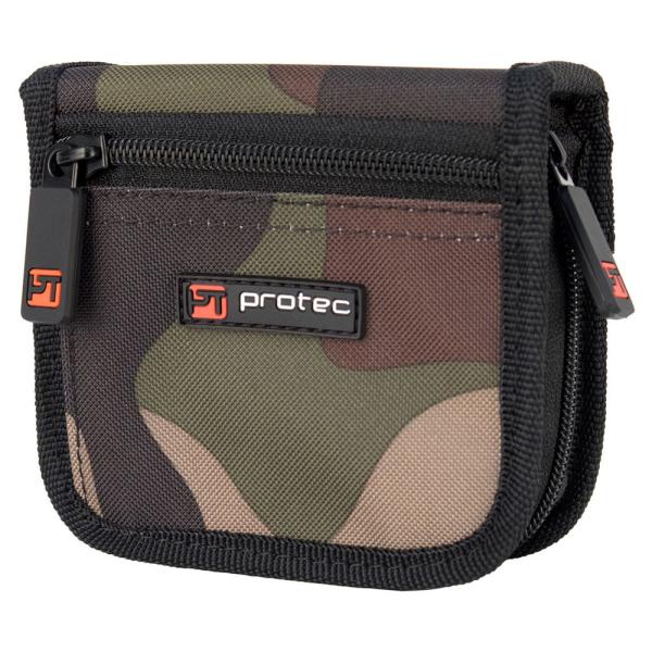 PROTEC A222CAMO カモフラージュ柄 トロンボーンマウスピース用ポーチ 2本用実用的なデザインのナイロン製マウスピースポーチです。柔らかいパッド入り内部生地がマウスピースをしっかりと保護します。ジッパークロージャーにより、持ち運...