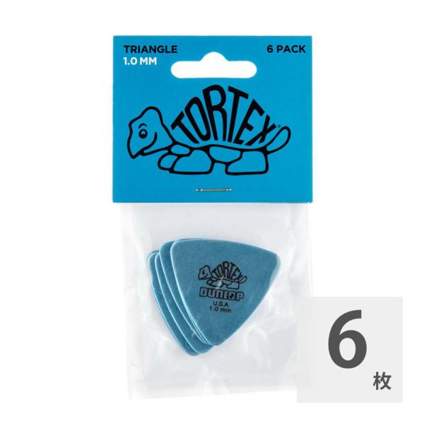 ギターピック 6枚 セット ジムダンロップ 1.0mm Tortex Triangle JIM DUNLOP ジムダン。Tortexの耐久性とブライトでスナッピーなトーンで、スタンダードシェイプよりも面の広いモデルです。品番：431P100...