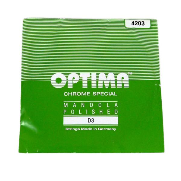 Optima Strings 3D No.4203 GREEN 3弦 バラ弦 マンドラ弦オプティマ グリーン マンドラ弦です。【Spec】・3弦:D・テンション:ライト（六角芯線）・巻弦(ラウンドワウンド)1袋2本入りです。